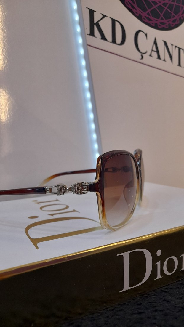 Bej Şeffaf Kadın Güneş Gözlüğü - Görsel 3