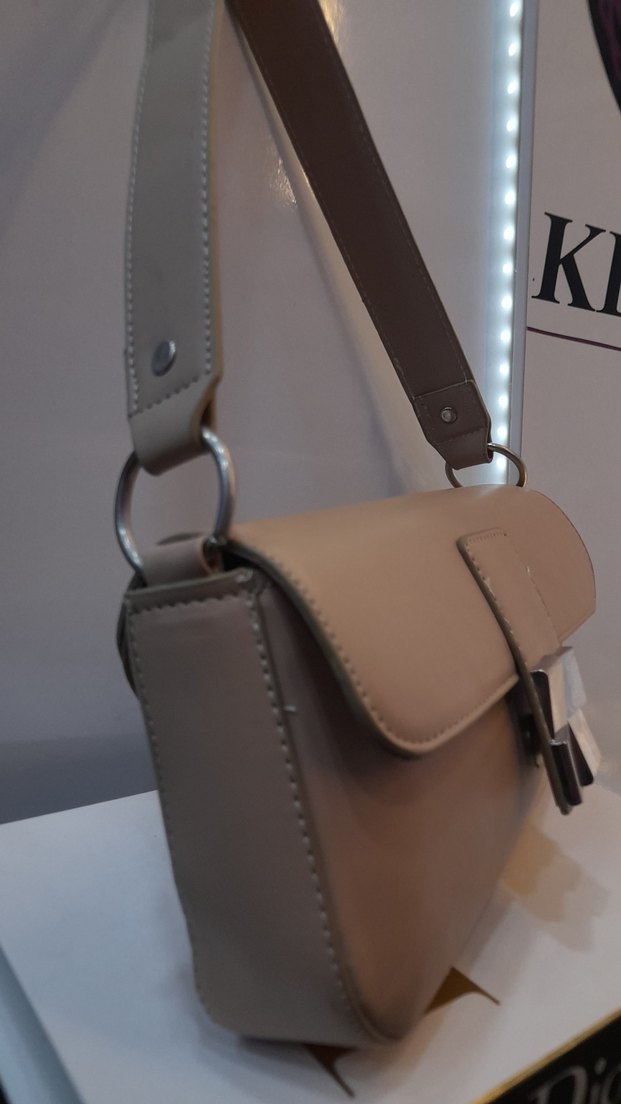 Zara Model Gümüş Tokalı Deri Kadın Çanta - Görsel 3