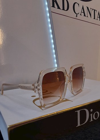 Bej Transparan Kadın Güneş Gözlüğü - Görsel 4