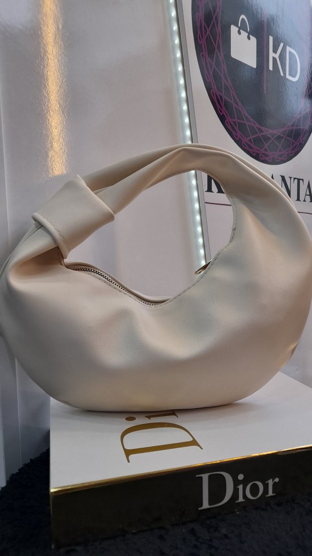 Bottega Model Krem Günlük Kadın Çanta - Görsel 4