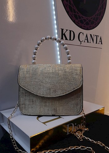 Gold İnci Kol Detay Kadın Çanta - Görsel 5