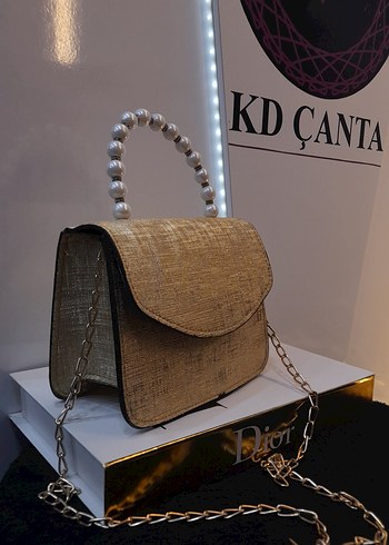 Gold İnci Kol Detay Kadın Çanta - Görsel 2