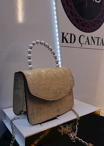 Gold İnci Kol Detay Kadın Çanta - Görsel 3
