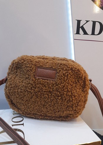 Kahverengi Peluş Kadın Çanta - Görsel 2