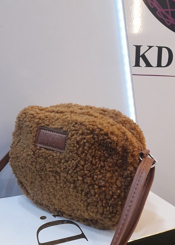 Kahverengi Peluş Kadın Çanta - Görsel 3