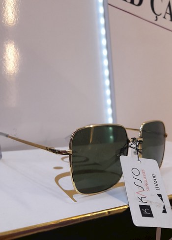 Kadın Haki Renk Minimalist Güneş Gözlüğü - Görsel 4