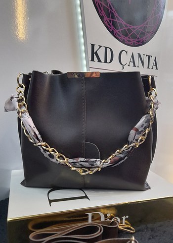 Acı Kahve Fular Askı Detaylı Deri Kadın Çanta - Görsel 5