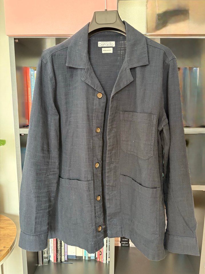 Erkek Lacivert Gömlek tarzında ceket - Görsel 4