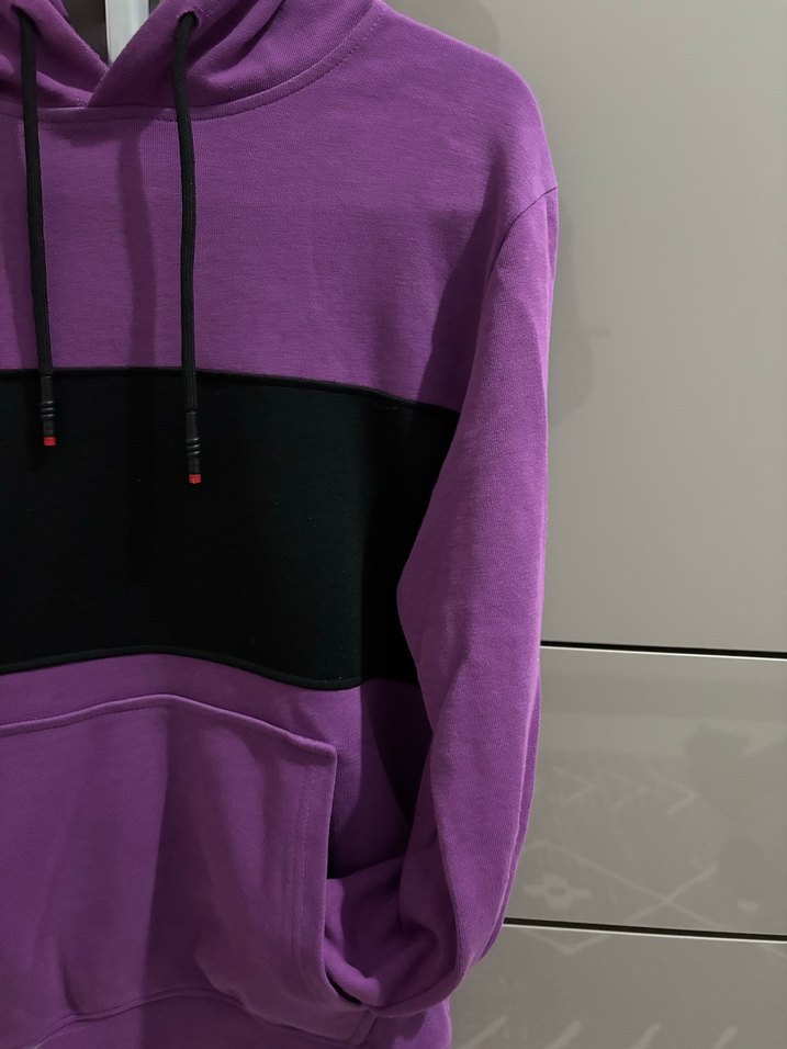 Mor Siyah Renkli Erkek Sweatshirt - Görsel 2