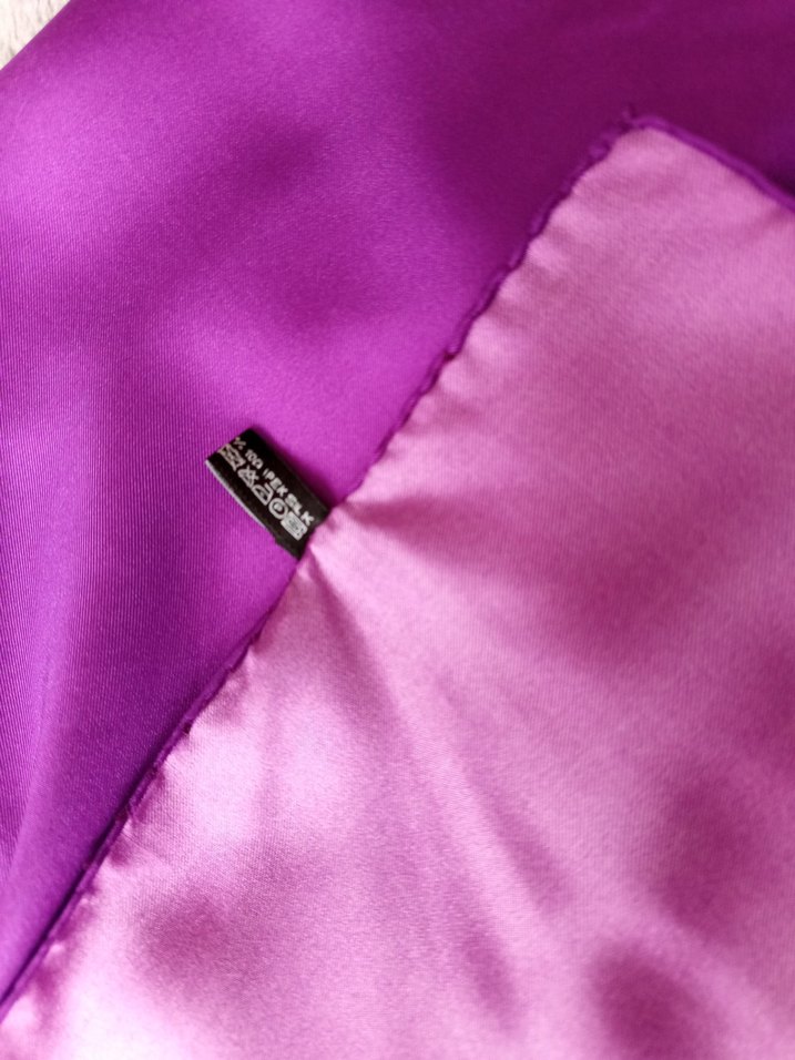 ithal marka tek renk İpek eşarp - Görsel 3