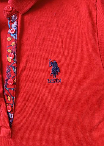 orijinal marka Kırmızı Uzun Kollu Polo Tişört - Görsel 2