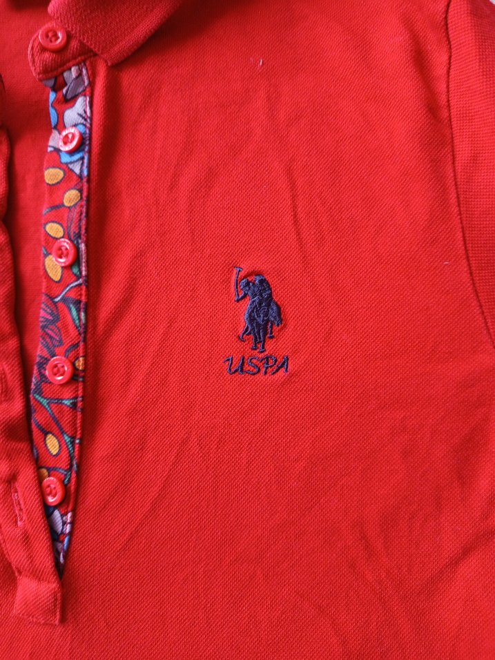 orijinal marka Kırmızı Uzun Kollu Polo Tişört - Görsel 2