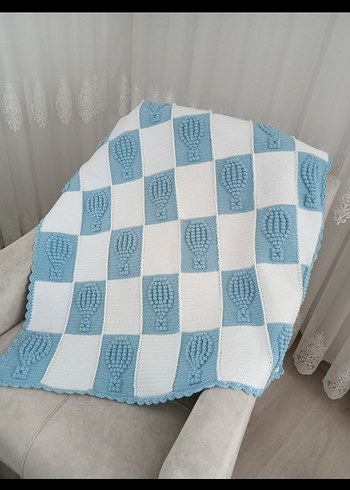 El örgüsü bebek battaniyesi - Görsel 2