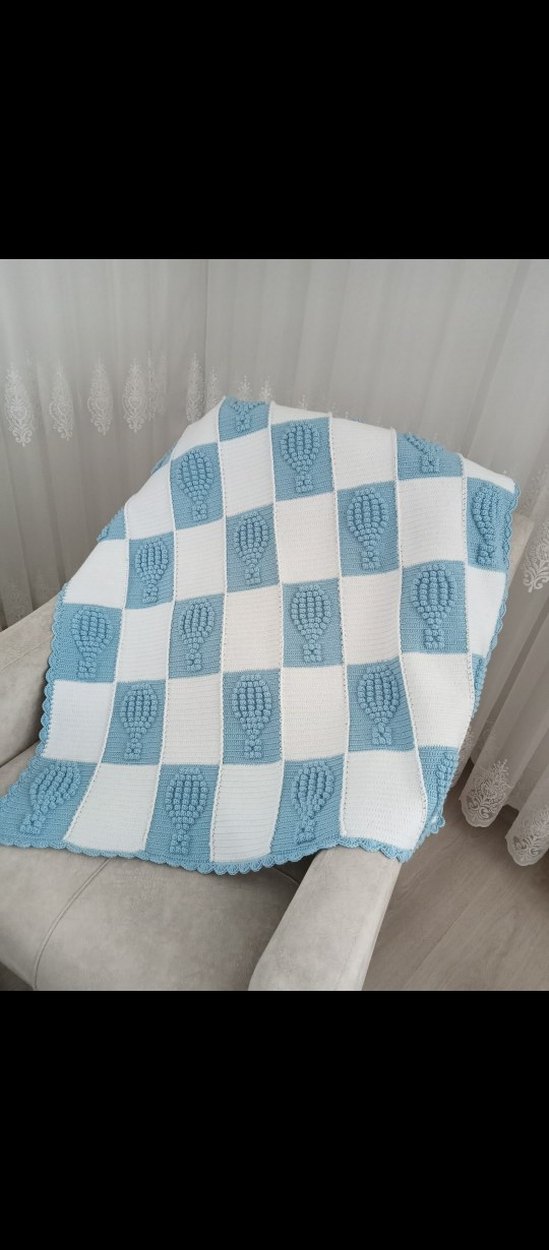 El örgüsü bebek battaniyesi - Görsel 2