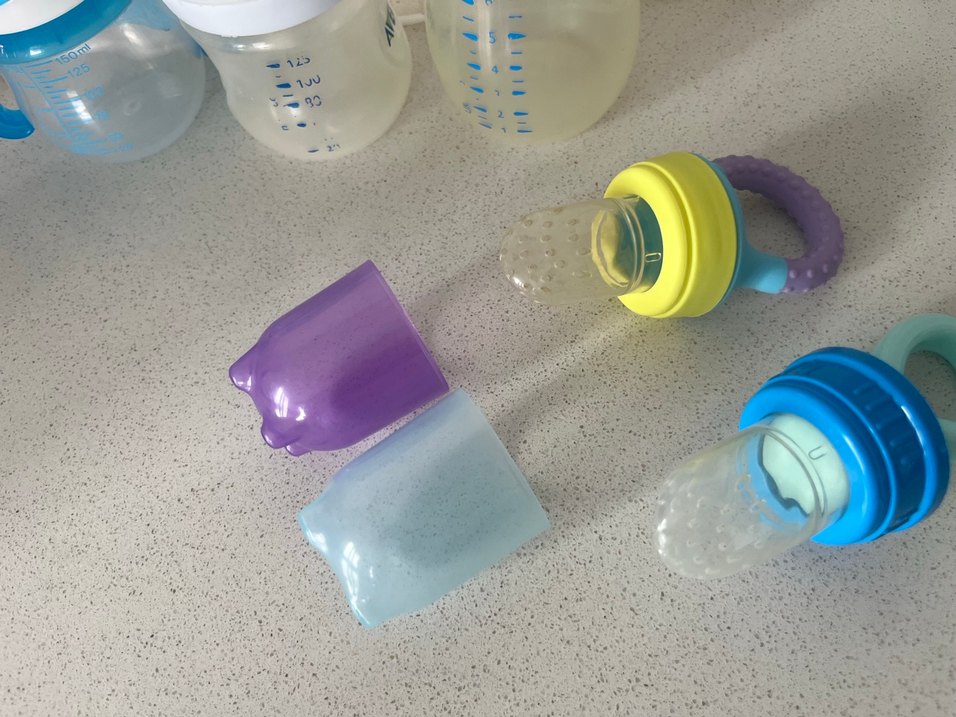 Bebek Biberon Seti Beyaz ve Mavi - Görsel 2