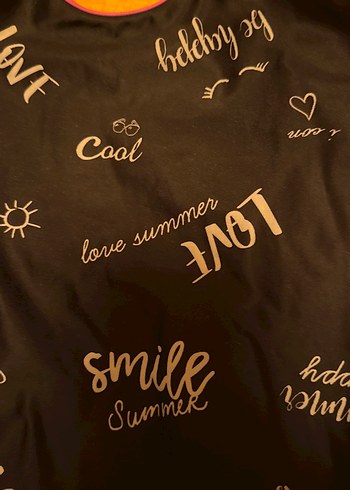 Baskılı Siyah Kadın Mayo, Elastik Kumaş - Görsel 2