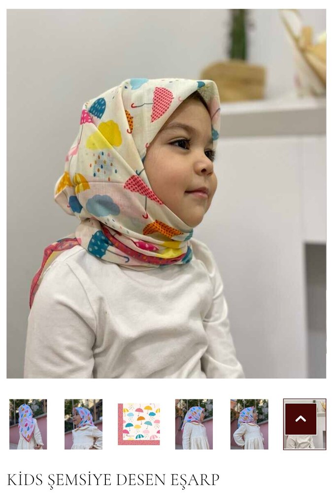Başörtü dükkânı çocuk eşarp - Görsel 5