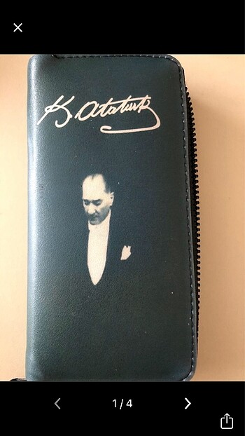 Atatürk desenli cüzdan