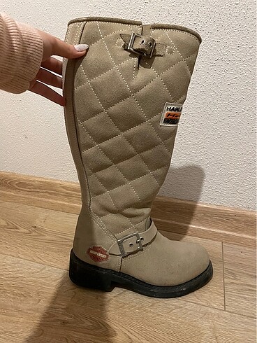 37 Beden Harley Davidson Bej rengi çizme orjinal