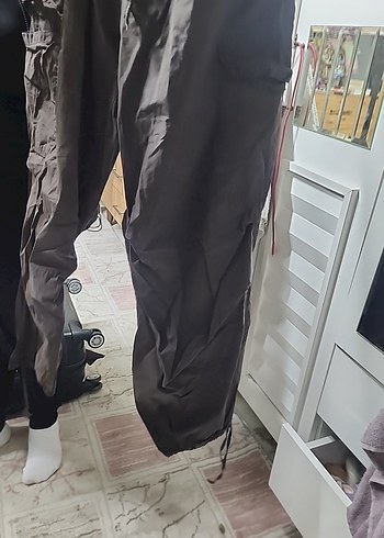 Bershka Keten Bol Kesim Kemerli Kadın Pantolon - Görsel 2