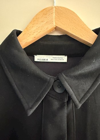 Düğmeli, Uzun Kollu Siyah Midi Kadın Ceket - Görsel 3