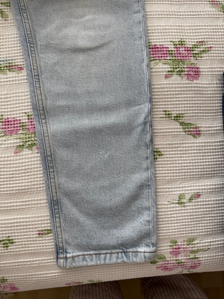 Açık mavi Kadın Denim Pantolon, Fermuarlı, Normal Boy - Görsel 2