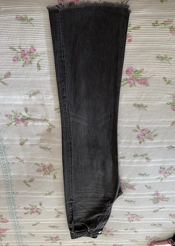 Gri Tie-Dye Kadın Uzun Kot Pantolon - Görsel 2