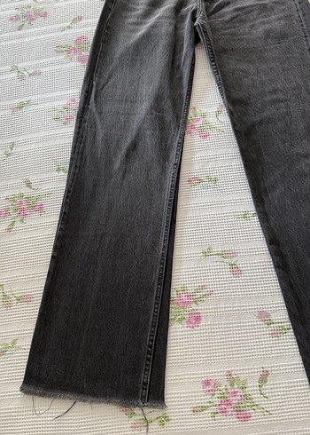 Gri Tie-Dye Kadın Uzun Kot Pantolon - Görsel 4