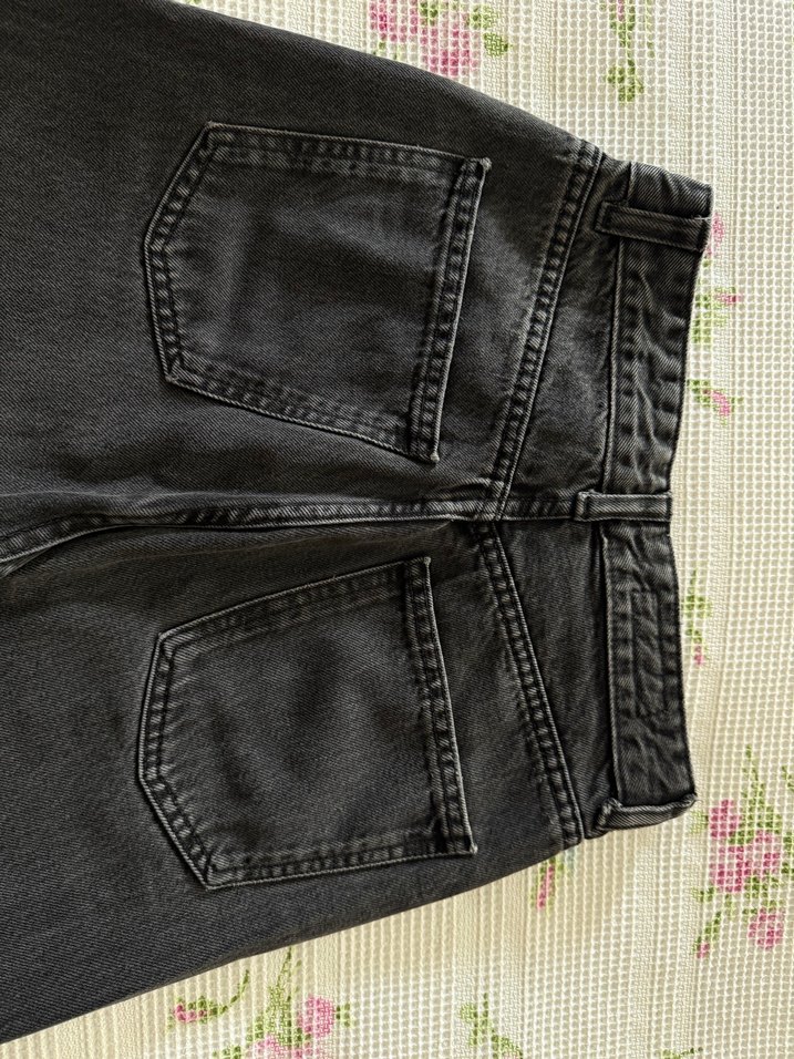 Gri Tie-Dye Kadın Uzun Kot Pantolon - Görsel 5