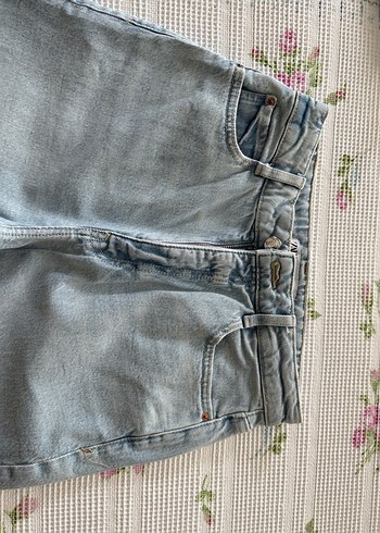 Mavi Renkli normal Boy Rahat Kesim Kadın Kot Pantolon - Görsel 3