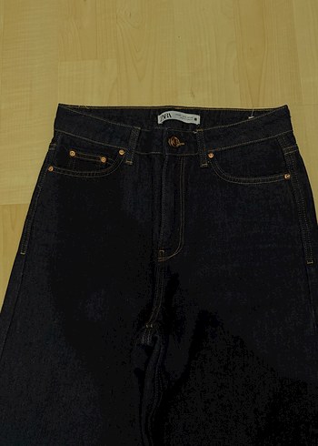 Siyah Kadın Denim Pantolon Midi Boy - Görsel 6