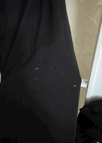 Kadın Siyah Keten Midi Tulum - Görsel 5