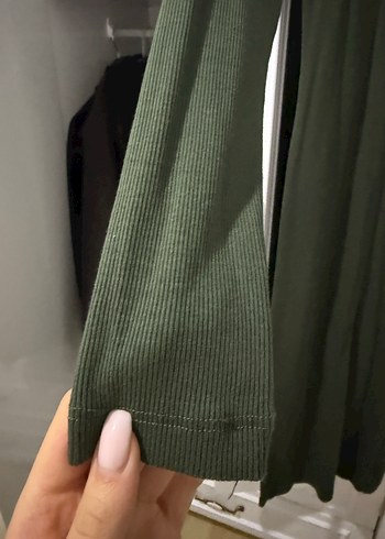 Pull and bear haki midi elbise - Görsel 5