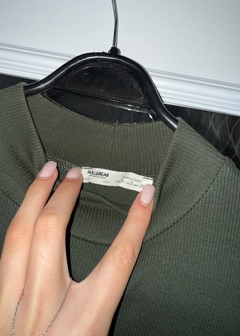 Pull and bear haki midi elbise - Görsel 4