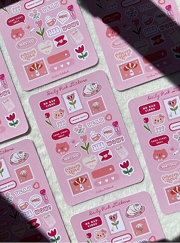  Günlük Pembe Stickers