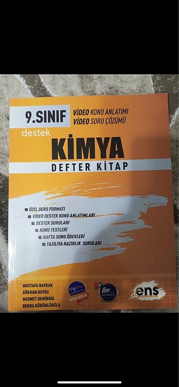 9 sınıf ens kimya