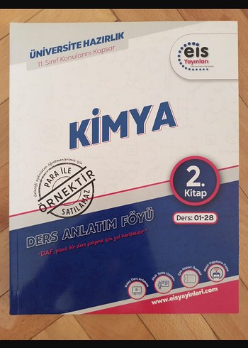 Kimya Ders Anlatım Föyü 2. Kitap - Üniversite Hazırlık