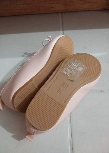 Kız Çocuk Pembe Fiyonklu Babet Ayakkabı - Görsel 3