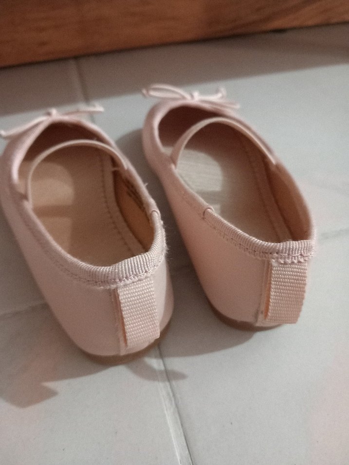 Kız Çocuk Pembe Fiyonklu Babet Ayakkabı - Görsel 2