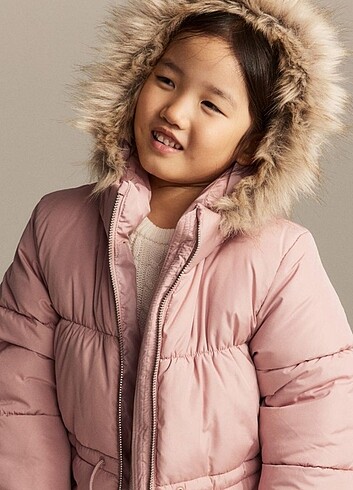H&M Hm marka uzun model mont 92cm