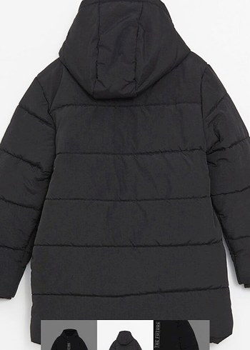 Siyah Kapüşonlu Erkek Çocuk Streetwear Mont - Görsel 2