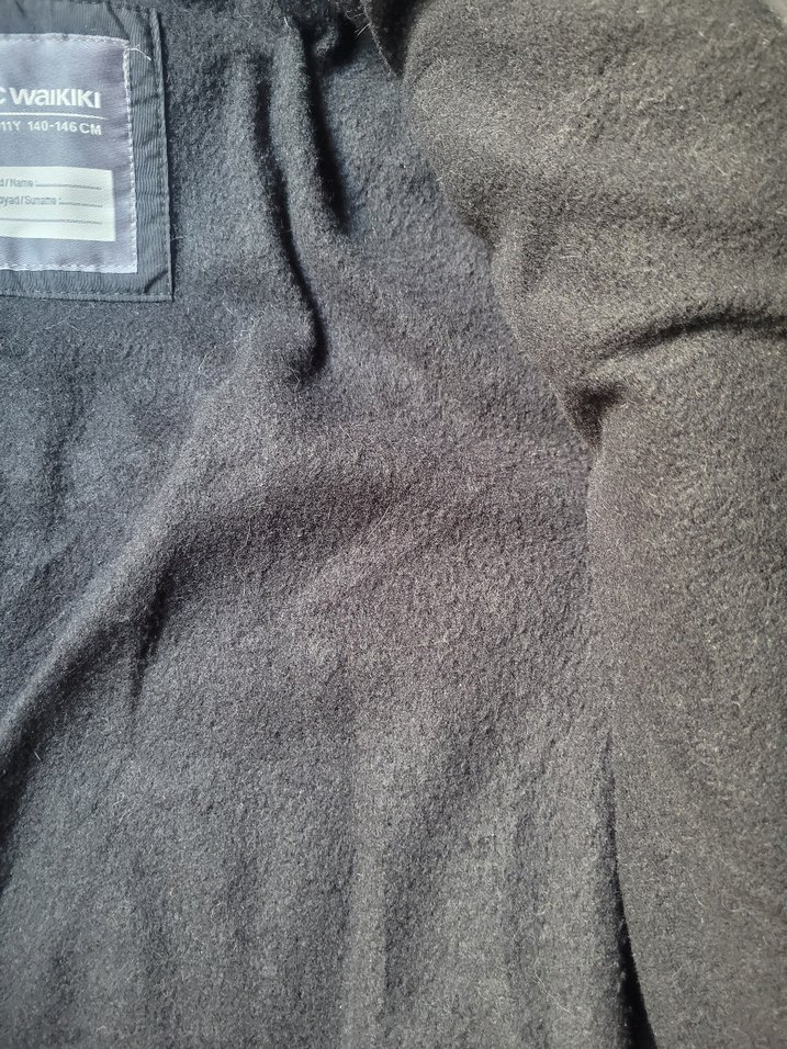 Siyah Kapüşonlu Erkek Çocuk Streetwear Mont - Görsel 3