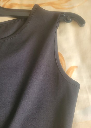 Siyah Pilili Midi Ofis Elbisesi - Görsel 6