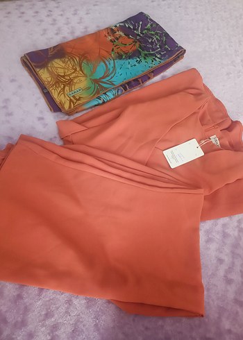 Vero Moda Kadın turuncu Uzun Kollu Takım