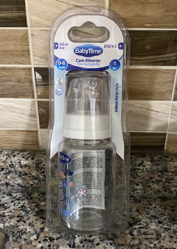 BabyTime 125 ml Cam Biberon 0-6 Ay