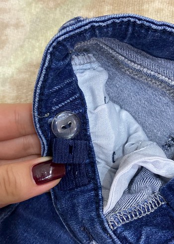 Erkek Çocuk Kürklü Mavi Denim Pantolon - Görsel 3