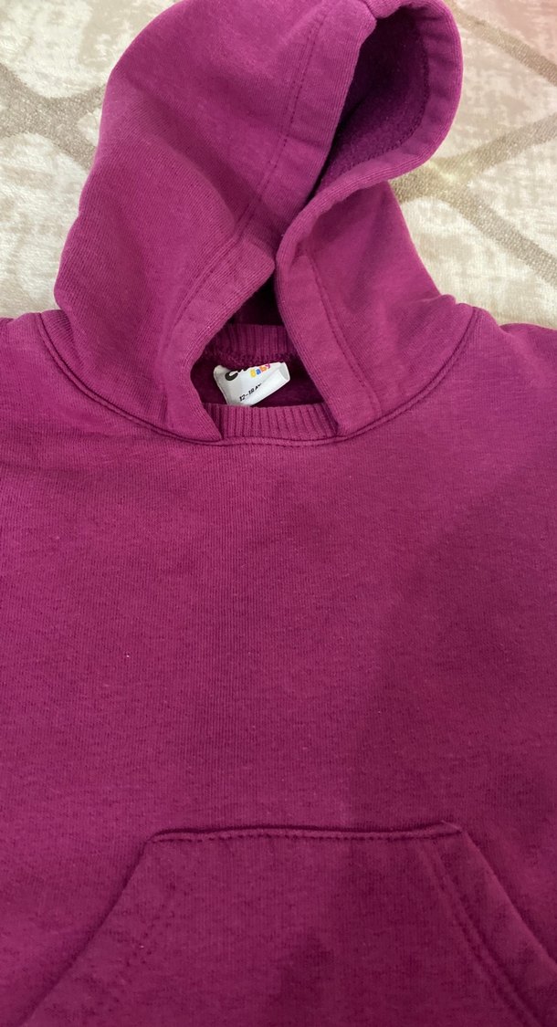 Koyu Mor Örgü Bebek Kız Takımı - Görsel 3