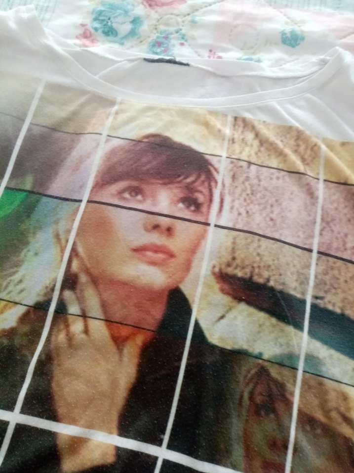 Beyaz Baskılı Transparan Mini Kadın Gömlek - Görsel 2