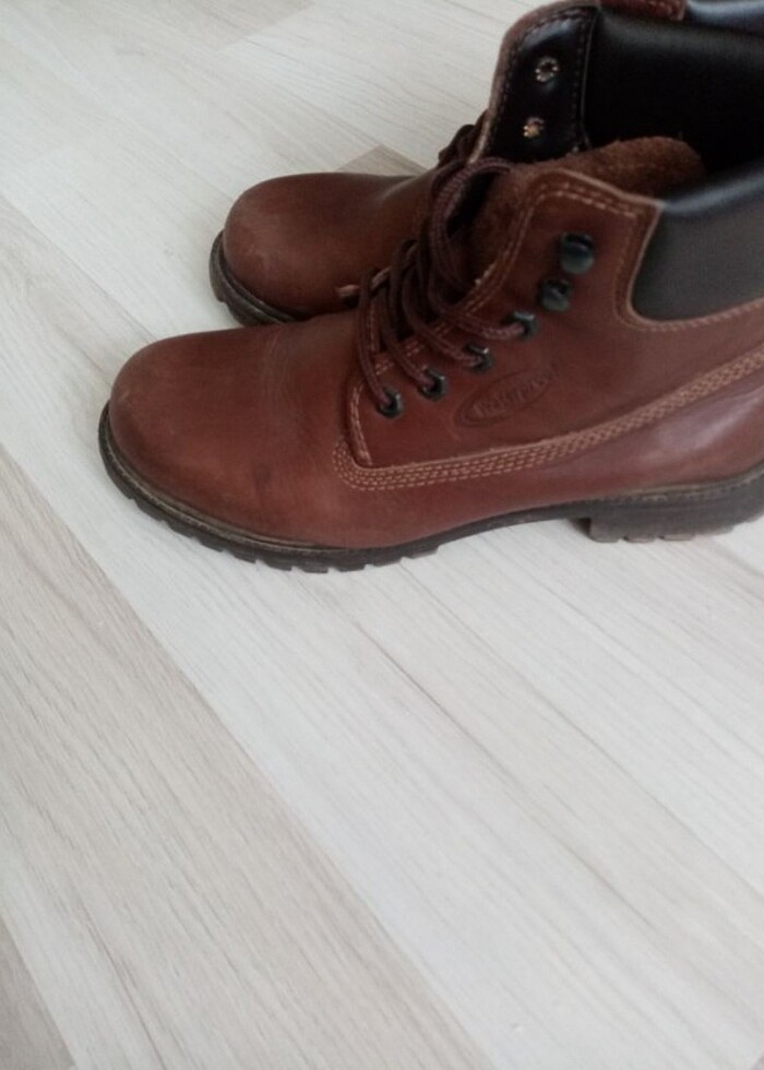 1 iki kez kullanıldı çok kaliteli bot kışlık deri bot tertemiz - Görsel 3