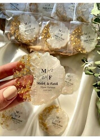 Epoksi Magnet Gold Söz Nişan Nikah Düğün Kına Sünnet Hediyelik O
